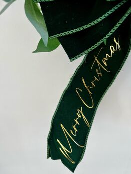 Velvet Christmas Bow Personalised, 4 of 6