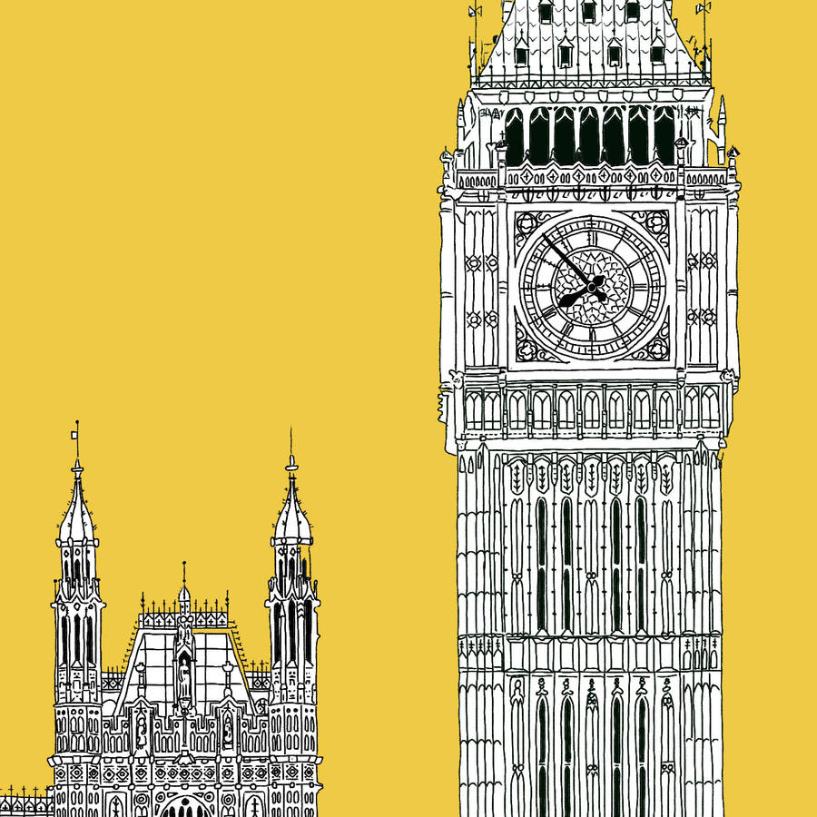 Башня Биг Бен в Лондоне схема