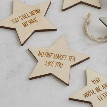 I Love You Because Personalised Star Tokens For Him, 3 of 6