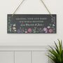 Personalised Slate Flowers Garden Sign Gift, thumbnail 2 of 3