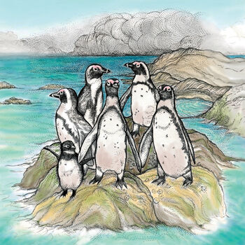 'Rock Penguins' Print, 2 of 3