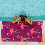 Pink Flamingo Microfibre Towel, thumbnail 5 of 8