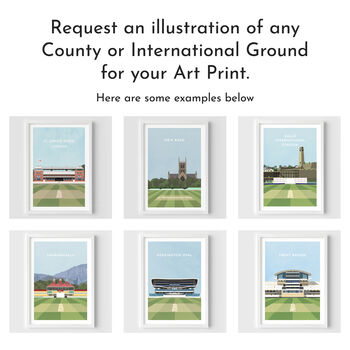 Any Cricket Ground Personalised Art Print, 2 of 7