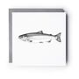 Salmon Wildlife Hand Drawn Greeting Card, thumbnail 2 of 6