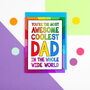 Awesome Coolest Dad Father's Day Card, thumbnail 1 of 4