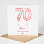 Personalised 70th Birthday Card Her, thumbnail 1 of 4