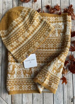 Alpaca Fair Isle Cowl / Snood / Gaiter, 8 of 11