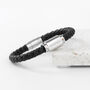 Personalised Men's Roman Numerals Leather Bracelet, thumbnail 6 of 10