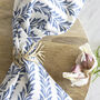 Pair Of Blue And Cream Cotton Napkins, thumbnail 2 of 3