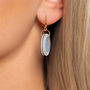 Blue And Cream Circular Earrings • Gold Plated Sterling Silver Hooks, thumbnail 4 of 9