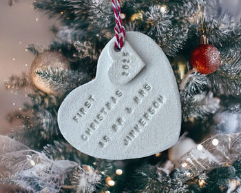 First Christmas As Mr And Mrs Christmas Decoration, 3 of 8