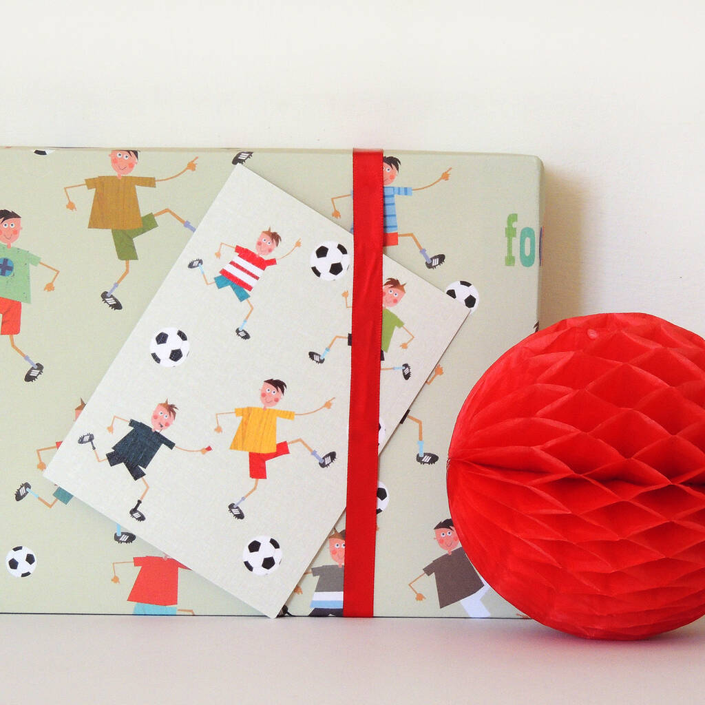 Football Gift Wrap Two Sheets By Kali Stileman Publishing