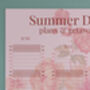 Summer Days, Plans And Getaways Wall Planner, thumbnail 2 of 3