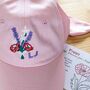 Personalised Birthday Flower Organic Cotton Cap Gift, thumbnail 3 of 10