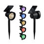 Set Of Two Colour Selection Solar Powered Outdoor Garden LED Spotlights, thumbnail 4 of 9