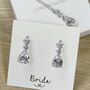 Cubic Zirconia Teardrop Bridal Earrings, thumbnail 1 of 5