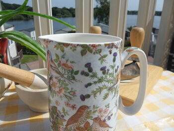 Medium China Jug In Birds On Blue Design, 3 of 8