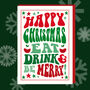 Eat, Drink And Be Merry Eco Friendly Christmas Card, thumbnail 1 of 2
