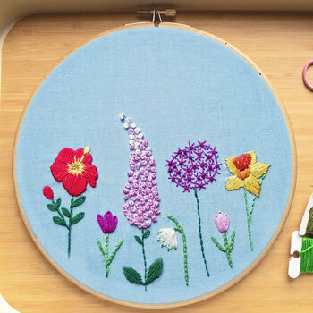 Spring Flowers Embroidery Kit, 2 of 4