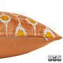 Cinnamon Ikat Silk Velvet Cushion Cover 50x50cm, thumbnail 3 of 5