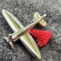 Spitfire Poppy Brooch, Silver Plated, thumbnail 3 of 6