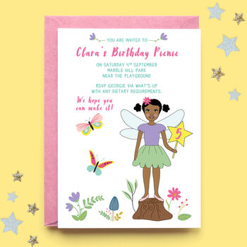 Personalised Fairy Party Invitations, 2 of 4
