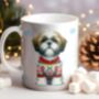 Personalised Shih Tzu In Christmas Jumper Mug, thumbnail 1 of 2