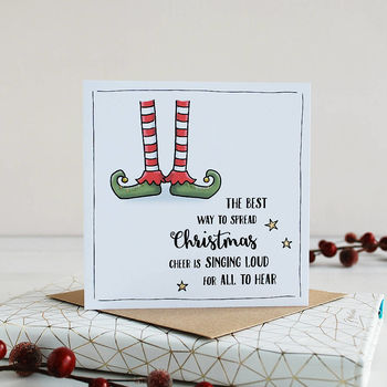 Elf Inspired Christmas Card Pack, 2 of 6