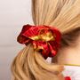 Arsenal Football Club Crest And Cannon Hair Scrunchie, thumbnail 1 of 6