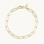 Paperclip Chain Bracelet 18ct Gold Vermeil Plated, thumbnail 2 of 3