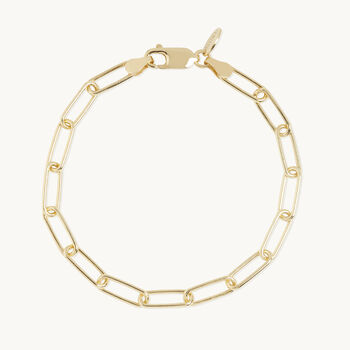 Paperclip Chain Bracelet 18ct Gold Vermeil Plated, 2 of 3