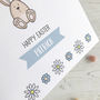 Floral Bunny Personalised Easter Card, thumbnail 2 of 4