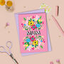 Mother's Day Card With Pink Floral Illustration, thumbnail 2 of 3