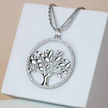 Sparkly Tree Of Life Pendant Necklace, 2 of 5