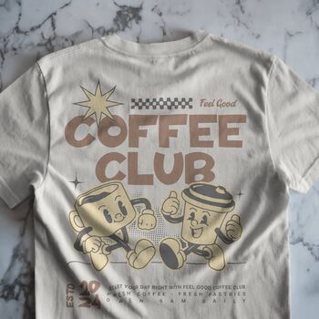 Coffee Club, Unisex Graphic T Shirt, 8 of 11