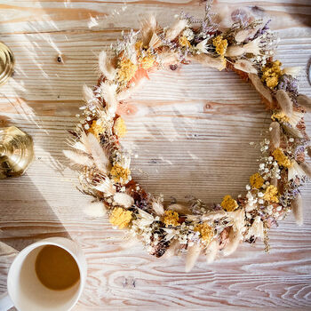 Dried Flower Wreath With Achillea, 2 of 6