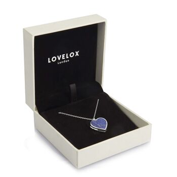 Lapis Lazuli Modern Heart Locket – Solid Silver, 8 of 9