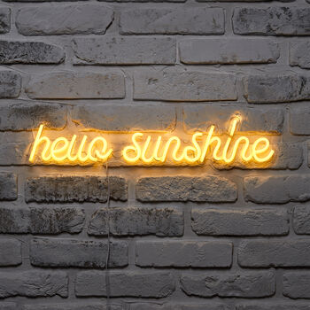 Hello Sunshine Neon Sign Wall Light, 3 of 3