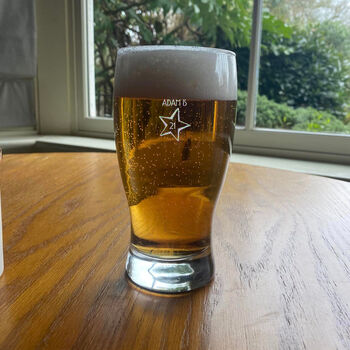 Personalised 21st Birthday Gift Star Pint Glass, 4 of 7