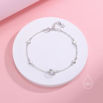 Planet And Starburst Bracelet In Sterling Silver, 2 of 12