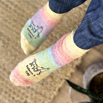 Dog And Owner Personalised Walking Socks, 6 of 7