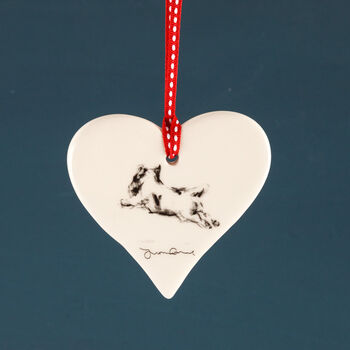 Dog Hanging Love Hearts With Classic Dog Poses, 6 of 12