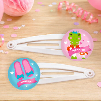 Personalised Birthday Princess Hair Clips, 2 of 4