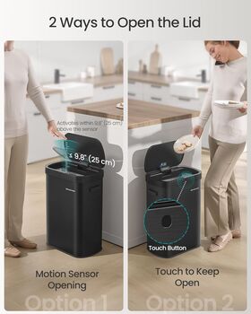 Motion Sensor Kitchen Bin Automatic Trash Can, 3 of 7