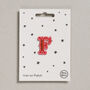 Letter F Alphabet Iron On Patch, thumbnail 1 of 4