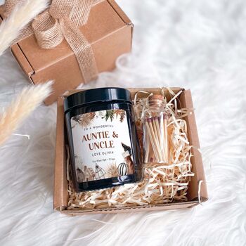 Personalised Scented Candle For Auntie And Uncle First Christmas Gift, 5 of 5