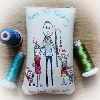 Grandad's Glasses Case, Personalised, Embroidered, 8 of 12