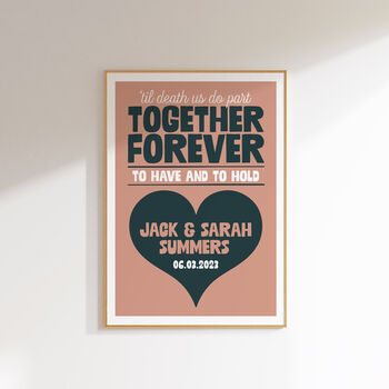 Personalised Wedding Or Engagement Print, 4 of 7