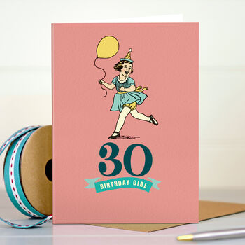 ‘30 Birthday Girl’ 30th Milestone Birthday Card, 3 of 4