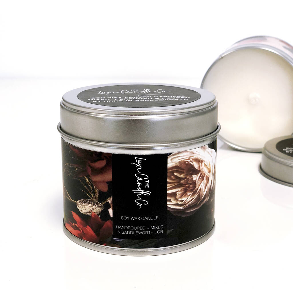 Rose And Oud Scented Candle By The Luxe Candle Co